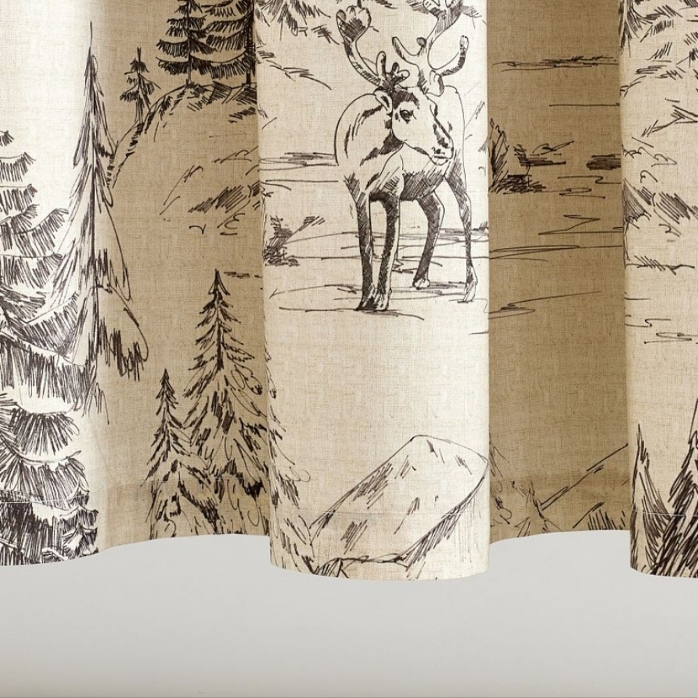NWT Pottery Barn Rustic Forest 100% Cotton Shower Curtain 72×72" - Picture 5 of 12